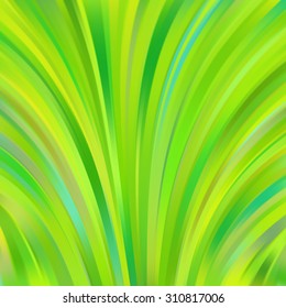 Colorful smooth light lines background. Green color.Vector illustration