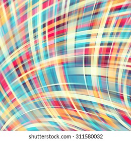 Colorful smooth light lines background. Blue, red, yellow colors.  Vector illustration