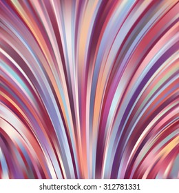 Colorful smooth light lines background. Purple, pink, white colors. Vector illustration