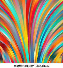 Colorful smooth light lines background. rainbow-colored.  Vector illustration