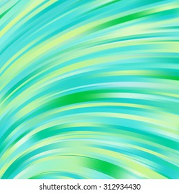 Colorful smooth light lines background. Green colors. Vector illustration