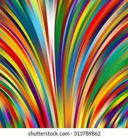 Fondo de líneas de luz lisas y coloridas. De color arcoíris. Ilustración vectorial