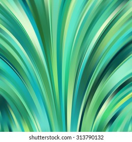 Colorful smooth light lines background. Green colors.  Vector illustration