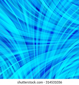 Colorful smooth light lines background. Blue colors. Vector illustration