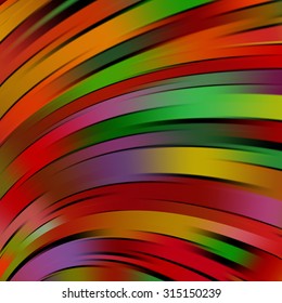 Colorful smooth light lines background. Red, green, brown colors. Vector illustration