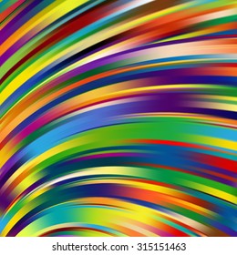 Colorful smooth light lines background. Rainbow-colored. Vector illustration