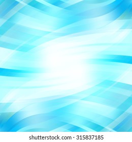 Colorful smooth light lines background. Blue, white colors. Vector illustration