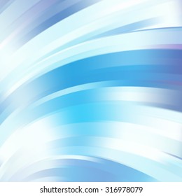 Colorful smooth light lines background. White, blue colors. Vector illustration