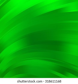 Colorful smooth light lines background. Green colors. Vector illustration