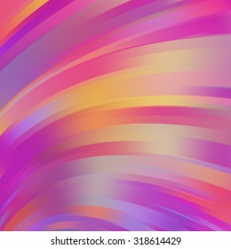 Colorful smooth light lines background. Yellow, pink, purple colors. Vector illustration