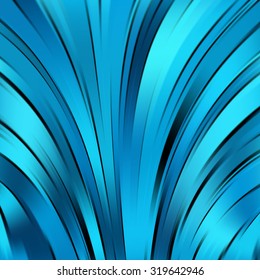 Colorful smooth light lines background. Blue, black colors.  Vector illustration