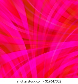 Colorful smooth light lines background. Red, pink colors. Vector illustration