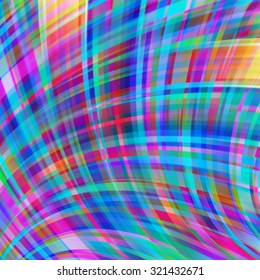Colorful smooth light lines background. Blue, pink, purple colors.  Vector illustration