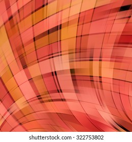 Colorful smooth light lines background. Red, orange colors. Vector illustration