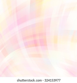 Colorful smooth light lines background. Pink, yellow, white colors. Vector illustration