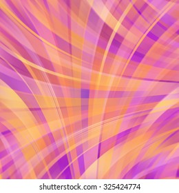 Colorful smooth light lines background. Pink, purple, orange colors. Vector illustration