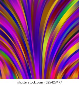 Colorful smooth light lines background. Pink, blue, yellow colors. Vector illustration