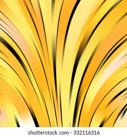 Colorful smooth light lines background. Yellow, black colors.Vector illustration