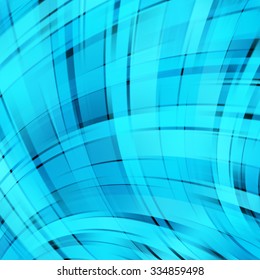 Colorful smooth light lines background. Blue colors. Vector illustration