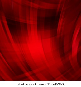 Colorful smooth light lines background. Red, black colors. Vector illustration
