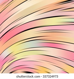 Colorful smooth light lines background. Pastel colors.  Vector illustration