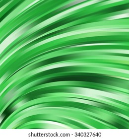 Colorful smooth light lines background. Green, white color. Vector illustration