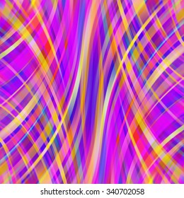 Colorful smooth light lines background. Pink, purple, yellow colors. Vector illustration