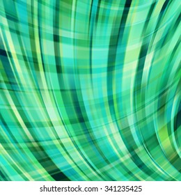 Colorful smooth light lines background. green color. Vector illustration