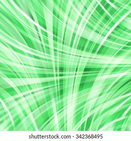 Colorful smooth light lines background. Green, white colors.  Vector illustration
