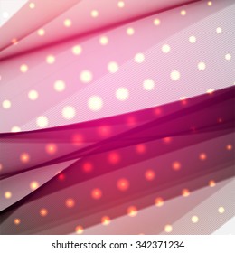 Colorful smooth light lines background.  Red, pink colors. Vector illustration
