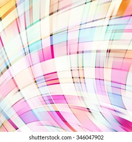 Colorful smooth light lines background. Pink, white colors.  Vector illustration