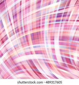 Colorful smooth light lines background. Pink, white colors. Vector illustration.