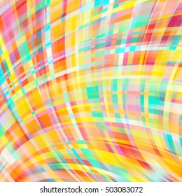 Colorful smooth light lines background.  Yellow, red, green? colors. Vector illustration.