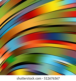 Colorful smooth light lines background. Red, green, blue, yellow colors. Vector illustration.