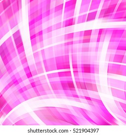 Colorful smooth light lines background. Pink, white colors. Vector illustration.