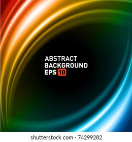 Colorful smooth light lines vector background. Eps 10.