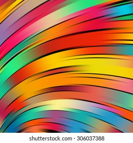 Colorful smooth rainbow-colored lines background. Vector illustration