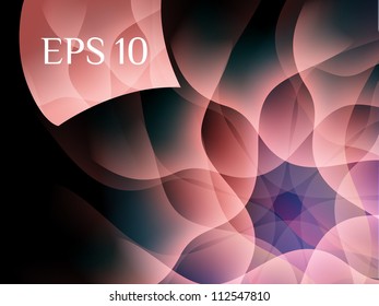 Colorful smooth twist light lines vector background. Eps 10.
