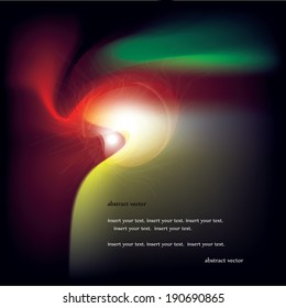 Colorful smooth twist light lines vector background 
