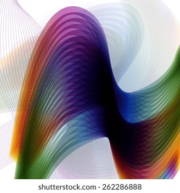 Colorful smooth twist light lines vector background. Vector illustration