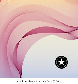 Colorful smooth twist light lines vector background.