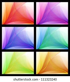 Colorful smooth vector backgrounds set