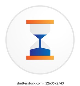 colorful snads clock icon illustration with simple modern style and flat gradient concept design vector eps 10