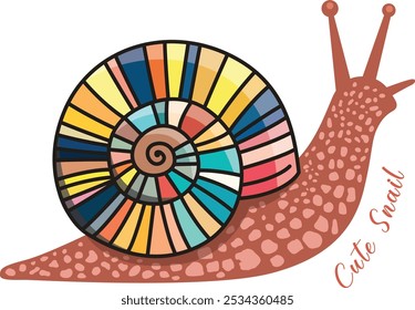 Bunte Schnecken mit schönen und ungewöhnlichen Mustern