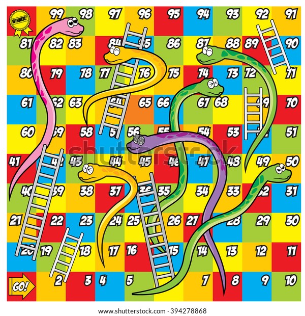 Colorful Snake and Ladder\
Game