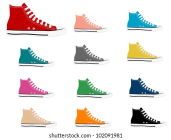 Coloridas zapatillas