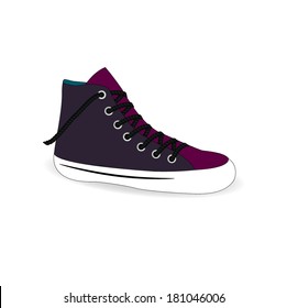 colorful sneakers, vector illustration, hipsters