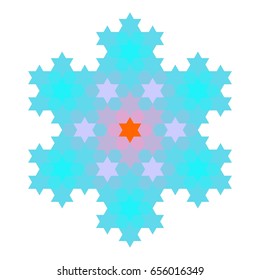 Colorful snowflake