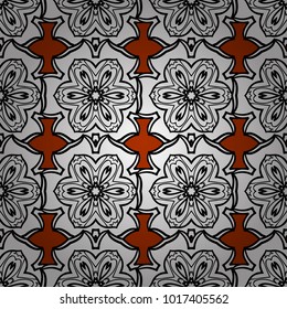 Colorful snowflake seamless pattern. Abstract wallpaper, wrapping decoration. 