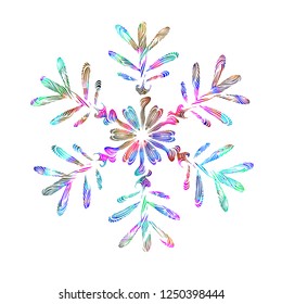 Colorful snowflake. Vector